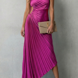 Felicity – Statement elegance – Women’s One-Shoulder Pleated Maxi Dress