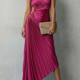 Felicity – Statement elegance – Women’s One-Shoulder Pleated Maxi Dress