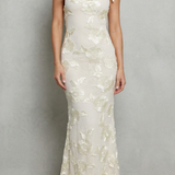 Fiona – Radiant bloom – Women’s Floral Bodycon Maxi Dress