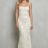 Fiona – Radiant bloom – Women’s Floral Bodycon Maxi Dress