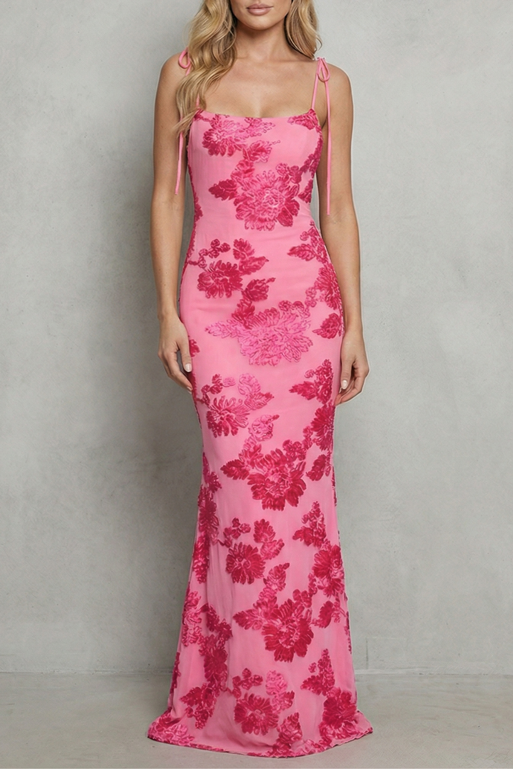 Fiona – Radiant bloom – Women’s Floral Bodycon Maxi Dress