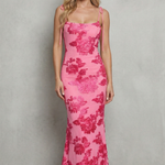Fiona – Radiant bloom – Women’s Floral Bodycon Maxi Dress