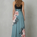 Florévia – Contrast floral elegance – Maxi dress