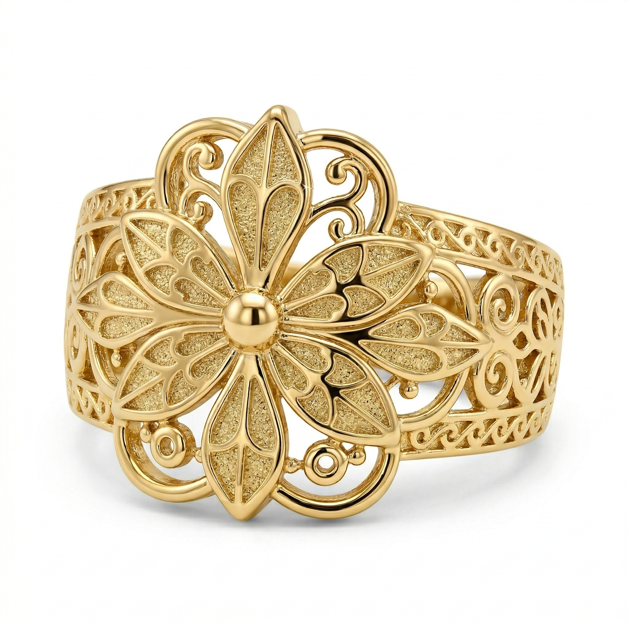 ANILLO VINTAGE FLOR | ORO