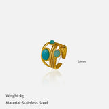 ANILLO ORO FIL TURQUESA DOUBLE PIERRE IMPOSANT
