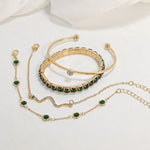CONJUNTO VERDE PIERRE PRECIOSA PULSERA