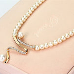 CONJUNTO NATUREL PERLA COLLAR + PENDIENTES