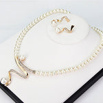 CONJUNTO NATUREL PERLA COLLAR + PENDIENTES