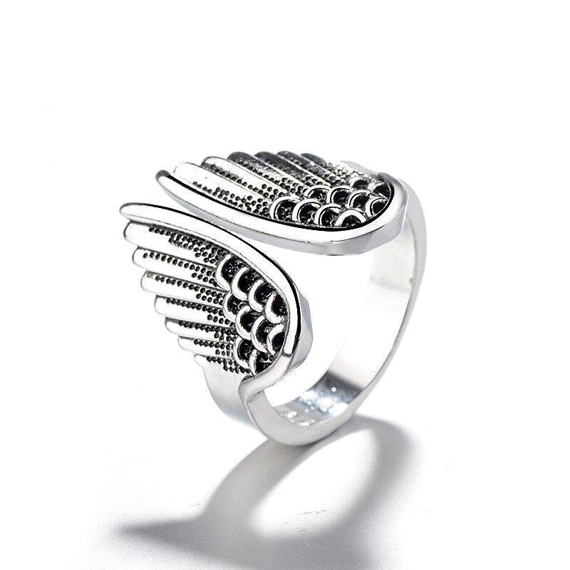ANILLO RÉGLABLE ÁNGEL EN 925 STERLING PLATA
