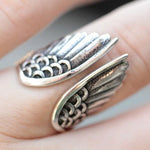ANILLO RÉGLABLE ÁNGEL EN 925 STERLING PLATA