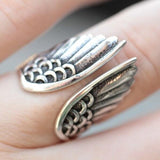 ANILLO RÉGLABLE ÁNGEL EN 925 STERLING PLATA