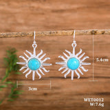 PENDIENTES WESTERN BOHEMIO SOLEIL FORME TURQUESA GOTA