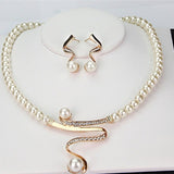 CONJUNTO NATUREL PERLA COLLAR + PENDIENTES