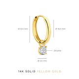 CONJUNTO LARMES DE LUNA PIERRE PENDIENTES | ORO