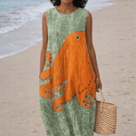 VESTIDO MIDI DE INSPIRACIÓN OCEÁNICA - VALERINA MARBELLA