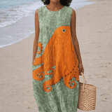 VESTIDO MIDI DE INSPIRACIÓN OCEÁNICA - VALERINA MARBELLA