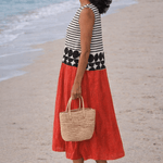 VESTIDO MIDI DE RAYAS - VALERINA MARBELLA