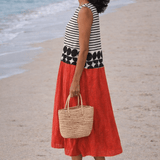 VESTIDO MIDI DE RAYAS - VALERINA MARBELLA