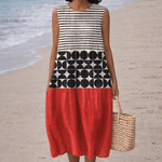 VESTIDO MIDI DE RAYAS - VALERINA MARBELLA