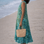 VESTIDO MIDI CON ESTAMPADO DE CORALES - VALERINA MARBELLA