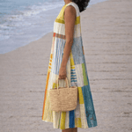 VESTIDO MIDI CON ESTAMPADO GEOMÉTRICO - VALERINA MARBELLA