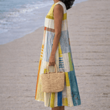 VESTIDO MIDI CON ESTAMPADO GEOMÉTRICO - VALERINA MARBELLA