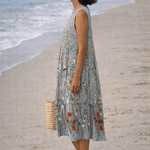 VESTIDO MIDI DE FLORES SILVESTRES - VALERINA MARBELLA
