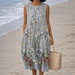 VESTIDO MIDI DE FLORES SILVESTRES - VALERINA MARBELLA