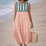 VESTIDO MIDI DE RAYAS PASTEL - VALERINA MARBELLA