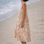 VESTIDO MIDI FLORAL FEMENINO - VALERINA MARBELLA