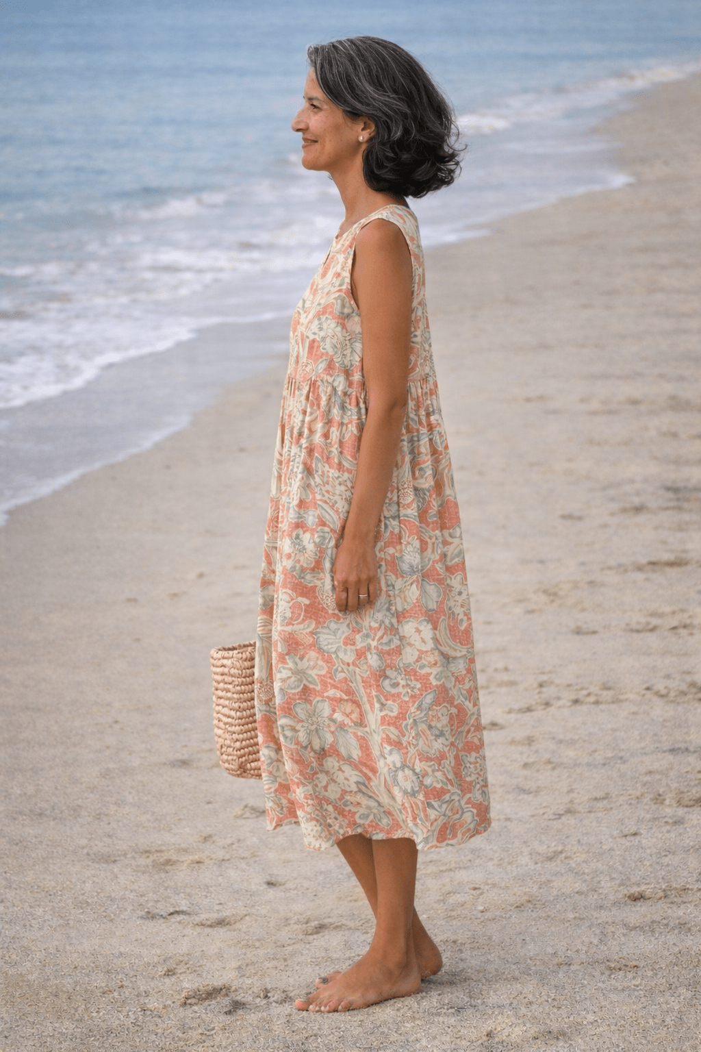 VESTIDO MIDI FLORAL FEMENINO - VALERINA MARBELLA