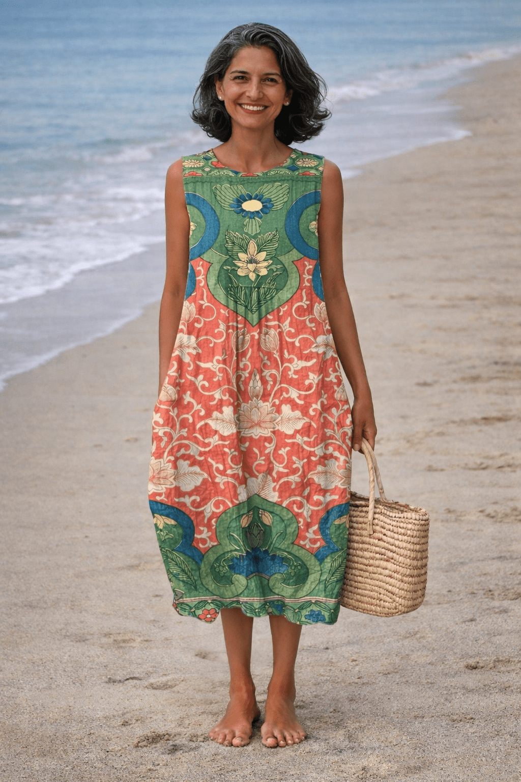 VESTIDO MIDI DE INSPIRACIÓN BOHEMIA - VALERINA MARBELLA