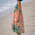 VESTIDO MIDI DE INSPIRACIÓN BOHEMIA - VALERINA MARBELLA