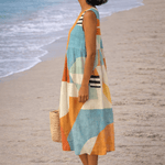 VESTIDO MIDI DE DISEÑO GEOMÉTRICO - VALERINA MARBELLA