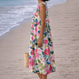 VESTIDO MIDI FLORAL LIGERO - VALERINA MARBELLA