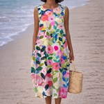VESTIDO MIDI FLORAL LIGERO - VALERINA MARBELLA