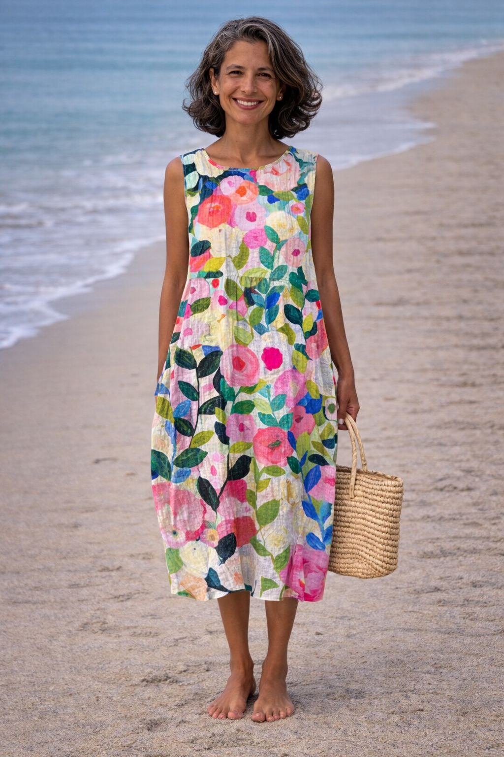 VESTIDO MIDI FLORAL LIGERO - VALERINA MARBELLA