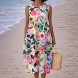 VESTIDO MIDI FLORAL LIGERO - VALERINA MARBELLA