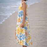 VESTIDO MIDI DE FLORES SUAVES - VALERINA MARBELLA