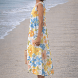 VESTIDO MIDI DE FLORES SUAVES - VALERINA MARBELLA