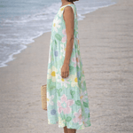 VESTIDO MIDI FLORAL EN TONOS PASTEL - VALERINA MARBELLA