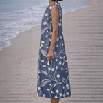 VESTIDO MIDI SIN MANGAS FLORAL VINTAGE - VALERINA MARBELLA