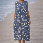 VESTIDO MIDI SIN MANGAS FLORAL VINTAGE - VALERINA MARBELLA