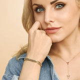 PULSERA ESTATE MALLA CUBANA | ORO