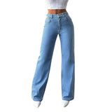 JEANS DE CINTURA ALTA CON CORTE HOLGADO