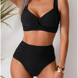 BIKINI CON TEJIDO PLISADO