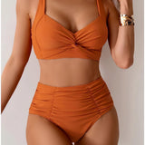 BIKINI CON TEJIDO PLISADO