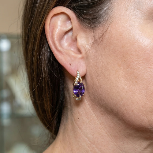PENDIENTES IMPERIAL TOMBÉE DE LA NUIT GOTA | ORO ROSA