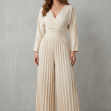 Isla – Pleated Wide-Leg Jumpsuit – Effortless Elegance
