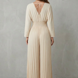 Isla – Pleated Wide-Leg Jumpsuit – Effortless Elegance